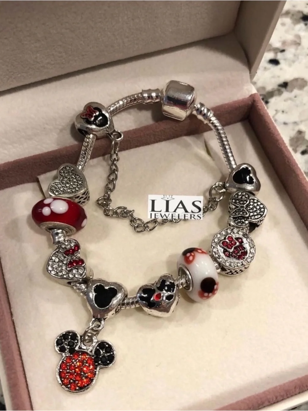 Brand New Disney Minnie Mouse pandora style bracelet